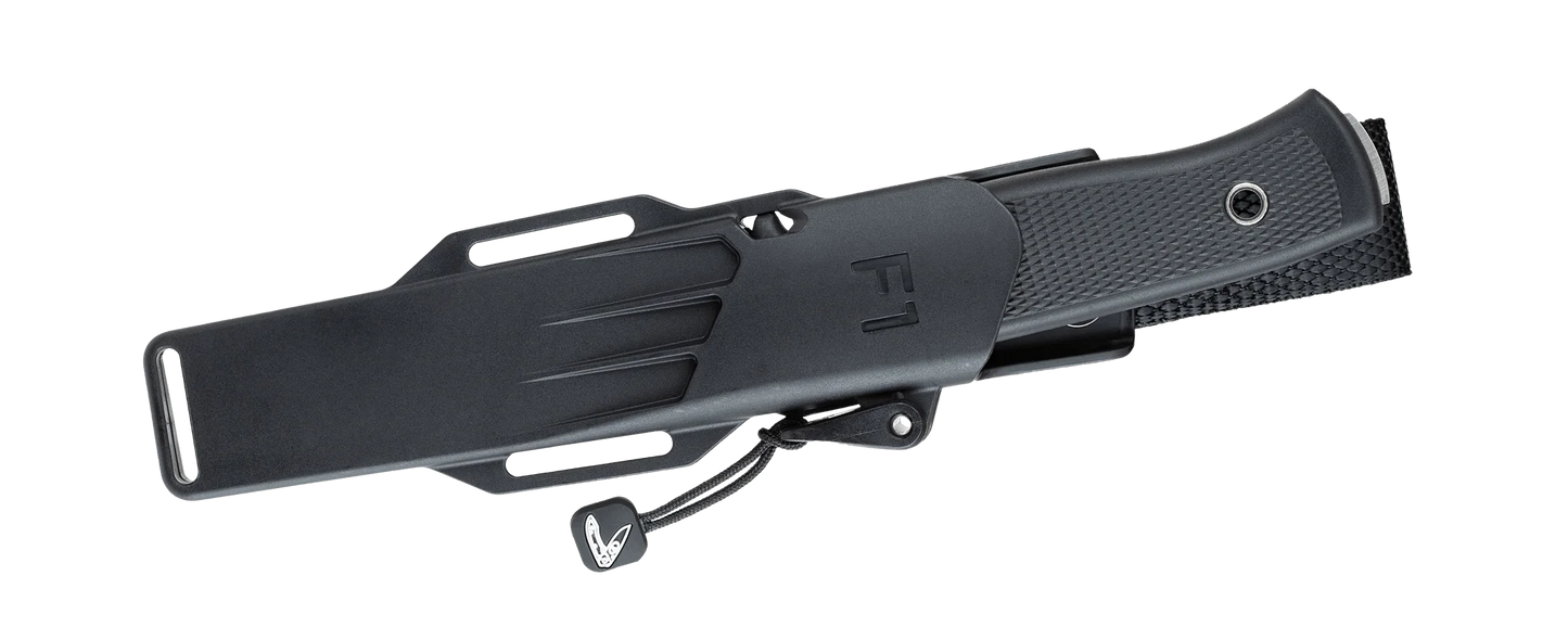 Fällkniven F1 VG7, låsbar slida i Zytel