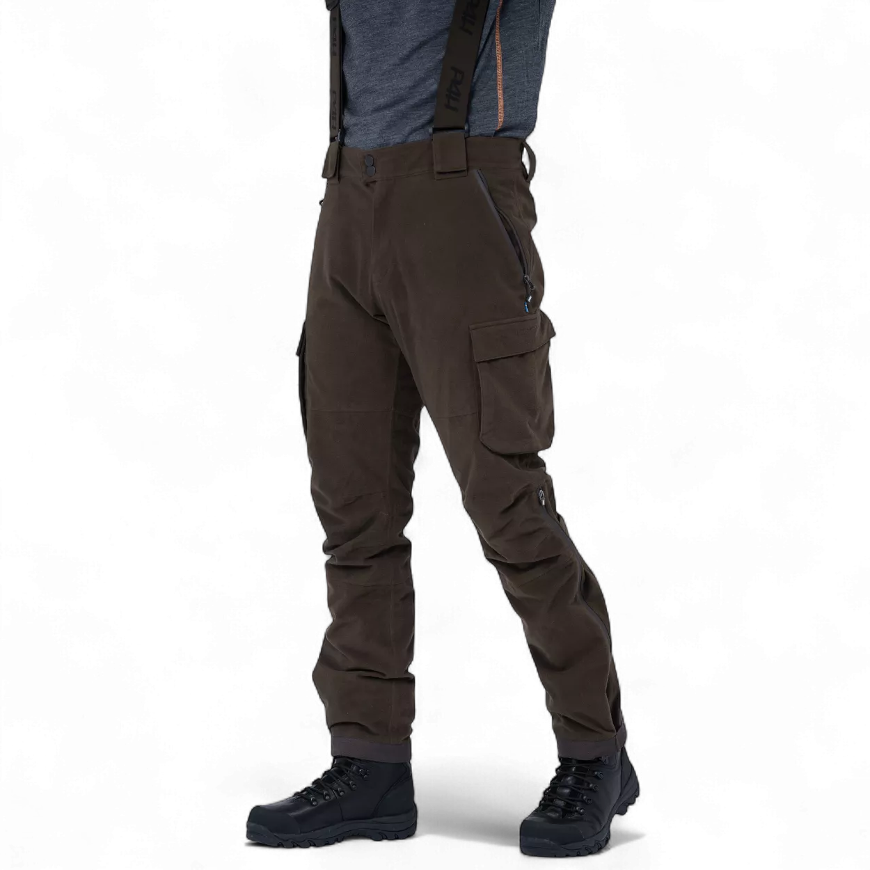 P4H Recon XT Jaktbyxor med hängslen Grön