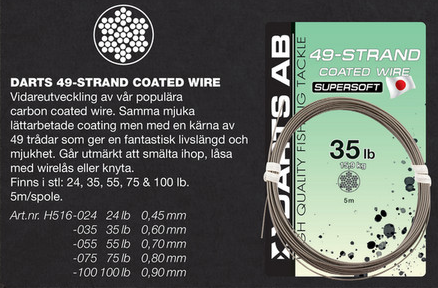 Darts 49-Strand Coated Wire Tafsmaterial